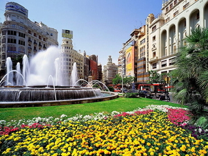 fontein-spanje-stad-openbare-ruimte-achtergrond