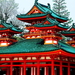 chinese-architectuur-japanse-heian-schrijn-kioto-achtergrond