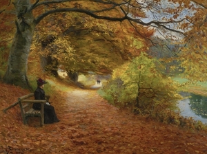 h._a._brendekilde_-_a_wooded_path_in_autumn__1902_