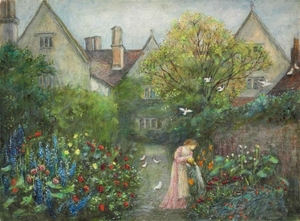 marie_spartali_stillman_-_a_lady_in_the_garden_at_kelmscott_manor