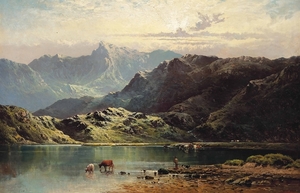 alfred_de_bra_anski_snr._-_cattle_watering_at_the_edge_of_a_loch_