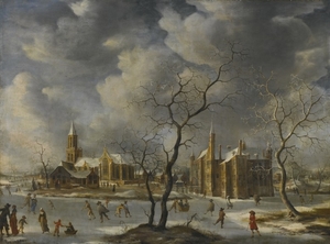 anthonie_beerstraten_winter_landscape_with_skaters_on_a_frozen_la