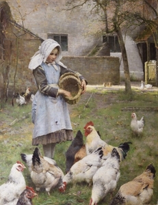 feeding_the_chickens__by_walter_frederick_osborne