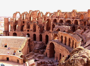 el-jem-amphitheatre-oudheid-historische-plaats-oude-geschiedenis-