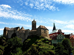 kasteel-loket-tsjechie-achtergrond