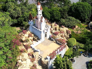 kasteel-huis-tuin-botanische-achtergrond