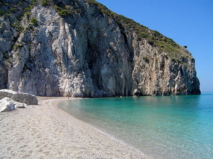 milos-beach-eilanden-agios-nikitas-griekenland-achtergrond