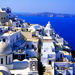 santorini-griekenland-town-blauwe-achtergrond