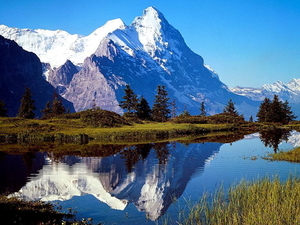 bergen-zwitserland-reflectie-natuur-achtergrond