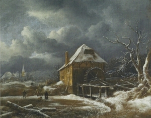 jacob_van_ruisdael_-_winter_landscape_with_a_watermill