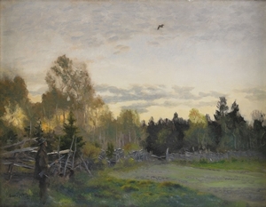 bruno_liljefors_-_hunter_in_autumn_landscape_1923
