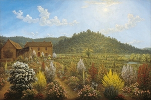 john_glover_-_a_view_of_the_artist_s_house_and_garden__in_mills_p