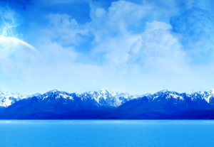 voor-dubbele-monitoren-natuur-blauwe-sneeuw-achtergrond