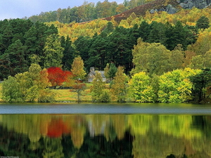 natuur-herfst-landschap-reflectie-meer-achtergrond