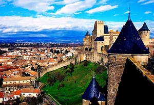 cite-van-carcassonne-kasteel-frankrijk-achtergrond