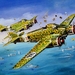 geschilderde-vliegtuigen-luchtvaart-militaire-achtergrond
