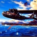 geschilderde-vliegtuigen-luchtvaart-vliegende-boot-achtergrond