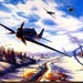 geschilderde-vliegtuigen-militaire-luchtvaart-achtergrond