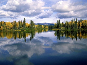 reflectie-natuur-canada-meer-achtergrond