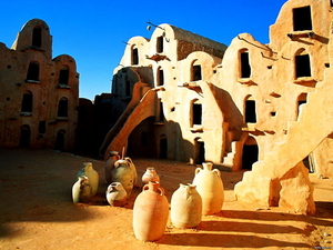 oudheid-ksar-ouled-soltane-tunesie-historische-plaats-achtergrond