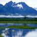alaska-natuur-reflectie-bergen-achtergrond