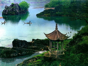 china-natuur-meer-rivier-achtergrond