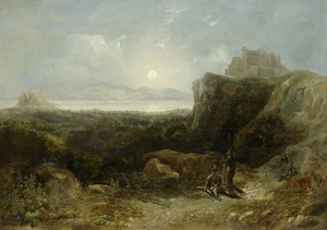 cornelius_david_krieghoff_-_coastal_landscape_at_moonlight__1860s