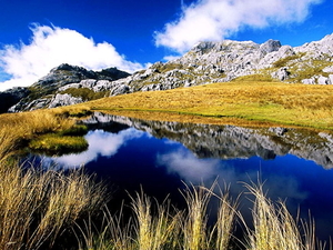 bergen-natuur-reflectie-hoogland-achtergrond