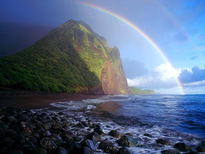 hawai-natuur-regenboog-bergen-achtergrond