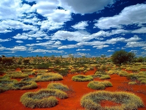 australie-natuur-wolken-veld-achtergrond