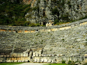 roman-theatre-of-myra-oudheid-demre-achtergrond