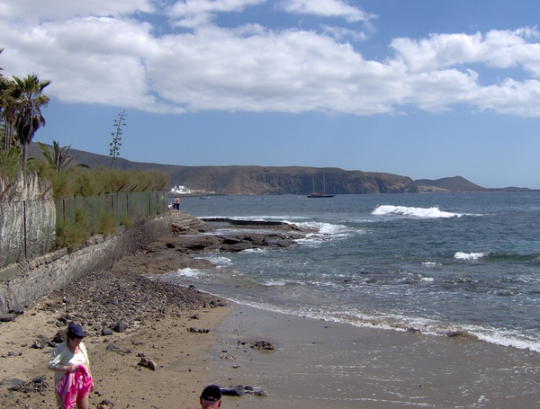 Einde strand Playa de las Amricas