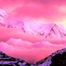 bergen-rotsen-natuur-roze-achtergrond