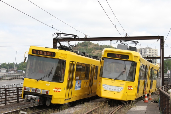 7427+7409  tramnet van Charleroi in België
