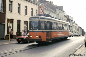 Werkbezoek aan de tram van Henegouwen. In 1984 -4