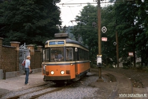 Werkbezoek aan de tram van Henegouwen. In 1984 -8