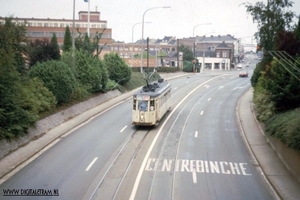 Werkbezoek aan de tram van Henegouwen. In 1984 -9