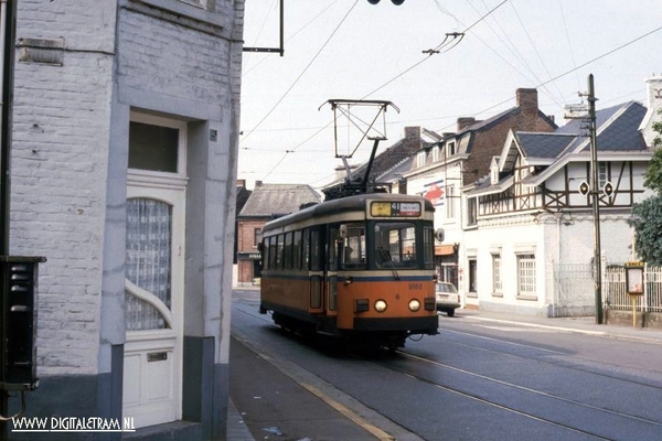 Werkbezoek aan de tram van Henegouwen. In 1984