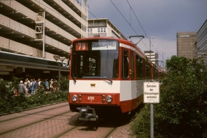 Op 26 juni 1987 de Duisburgse tram