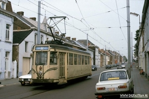 Werkbezoek aan de tram van Henegouwen. In 1984 -3