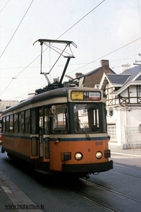 Werkbezoek aan de tram van Henegouwen. In 1984 -6