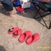 De crokskes bewijzen goede dienst op het strand en dijk......