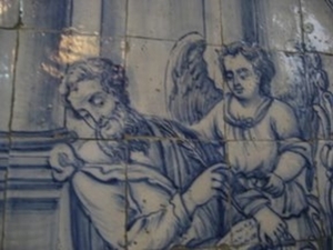 Apostel afgebeeld in azulejo