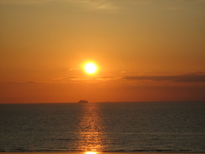 zonsondergang Belgische kust