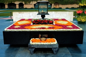 1b Old Delhi _Raj Ghat, memorial voor Mahatma Gandhi