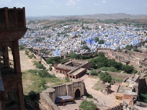 4b Jodhpur _Mehrangarh Fort _ zicht op de blauwe stad