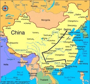 china kaart
