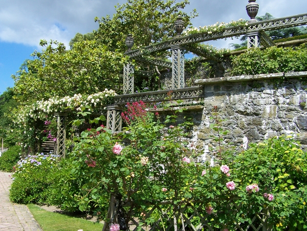 Bloemen,muur,tuin,Engeland