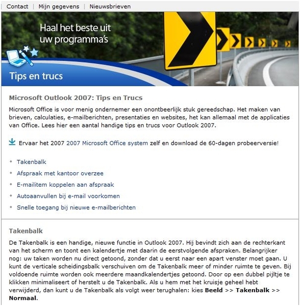 Microsoft Outlook 2007  Tips en Trucs