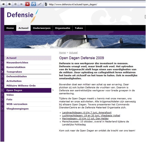 Open Dagen Defensie 2009